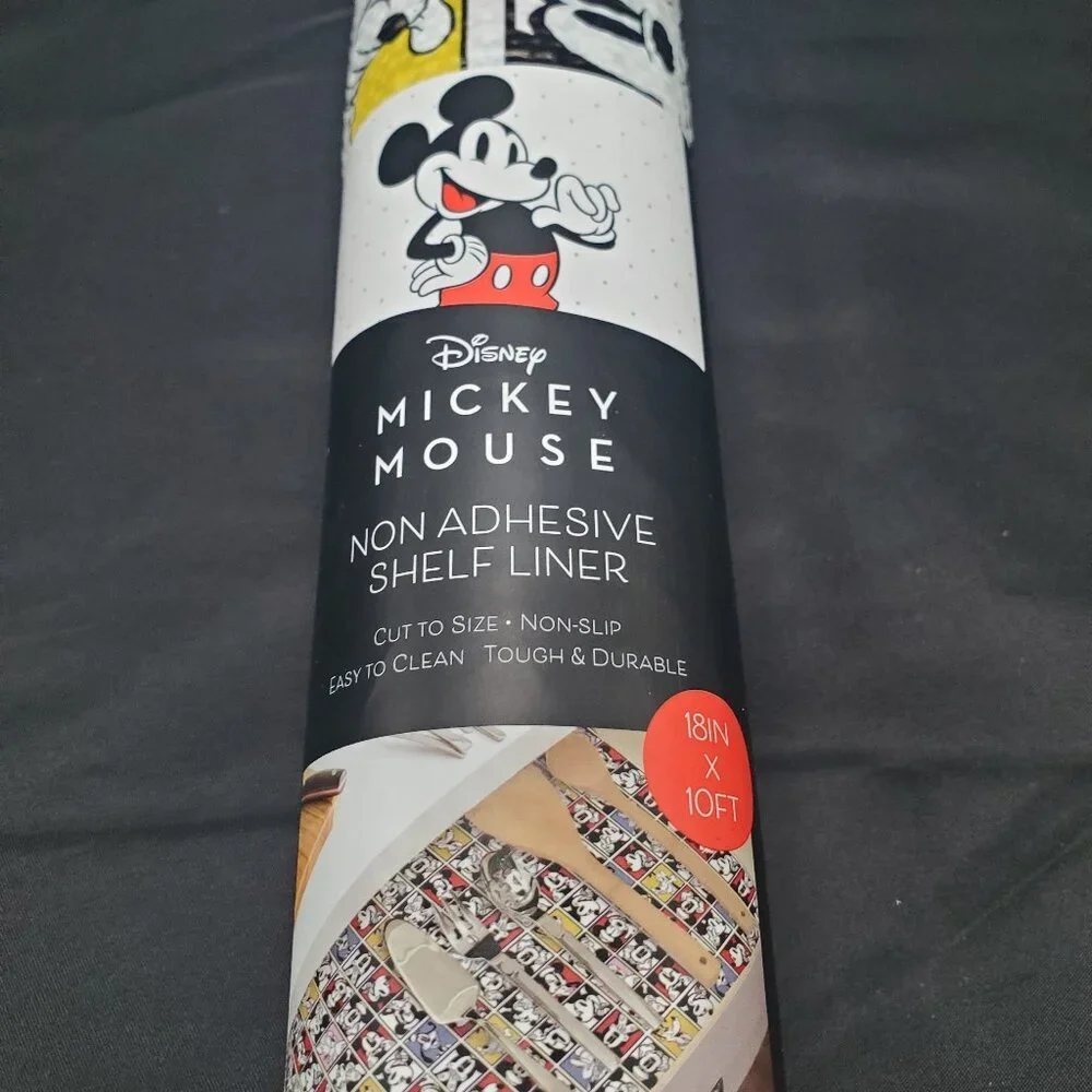 BN Set of 3 Disney Mickey Mouse Non Adhesive Shelf Liner- 18 in x 10 ft